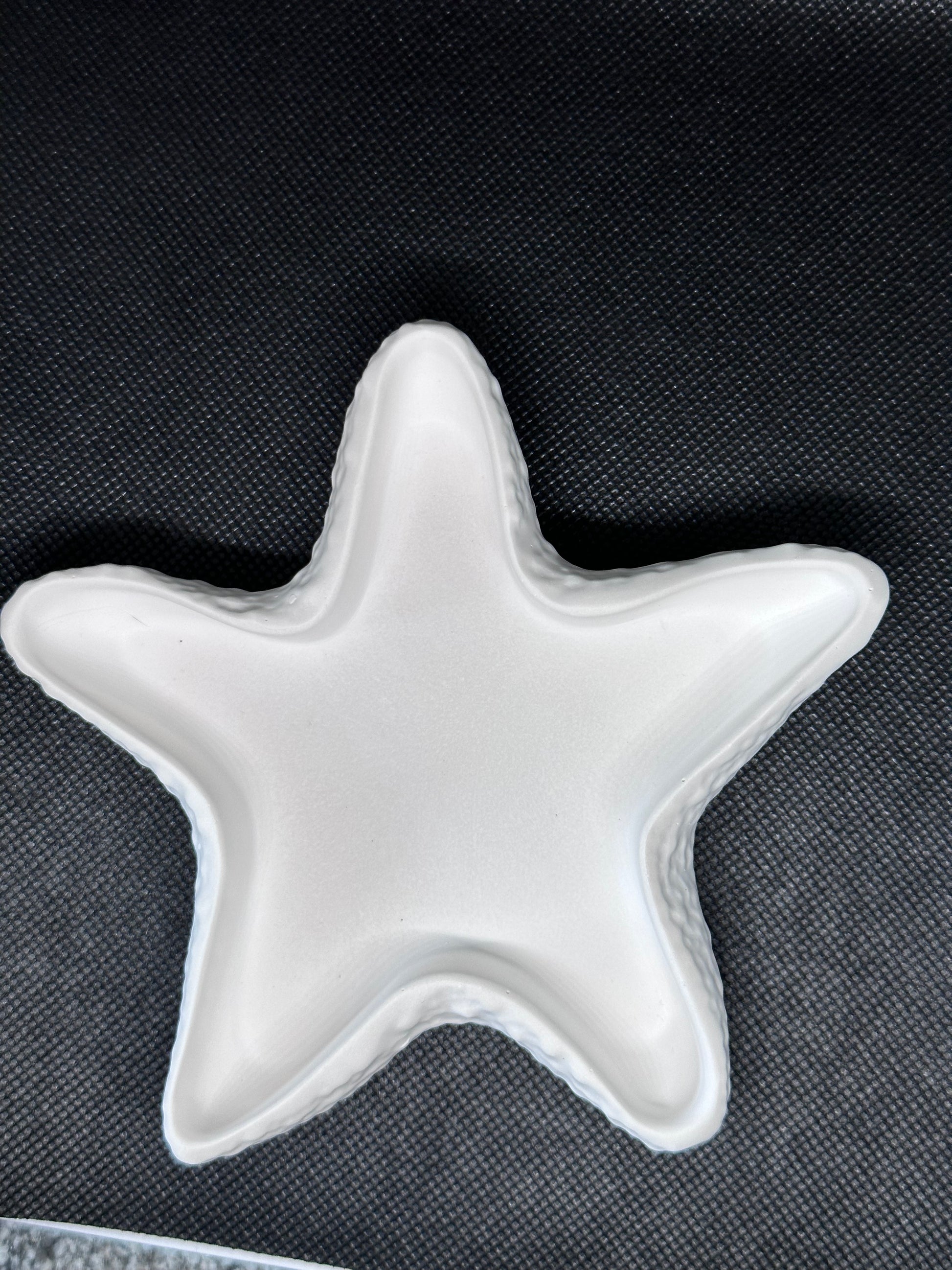 birds eye view of starfish jesmonite trinket tray