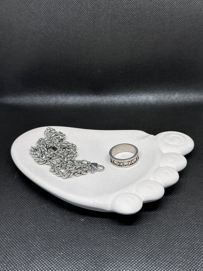 Footprint Jesmonite Trinket Tray | Home Decor | Neutral Decor