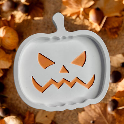 Pumpkin Face Jesmonite Trinket Tray