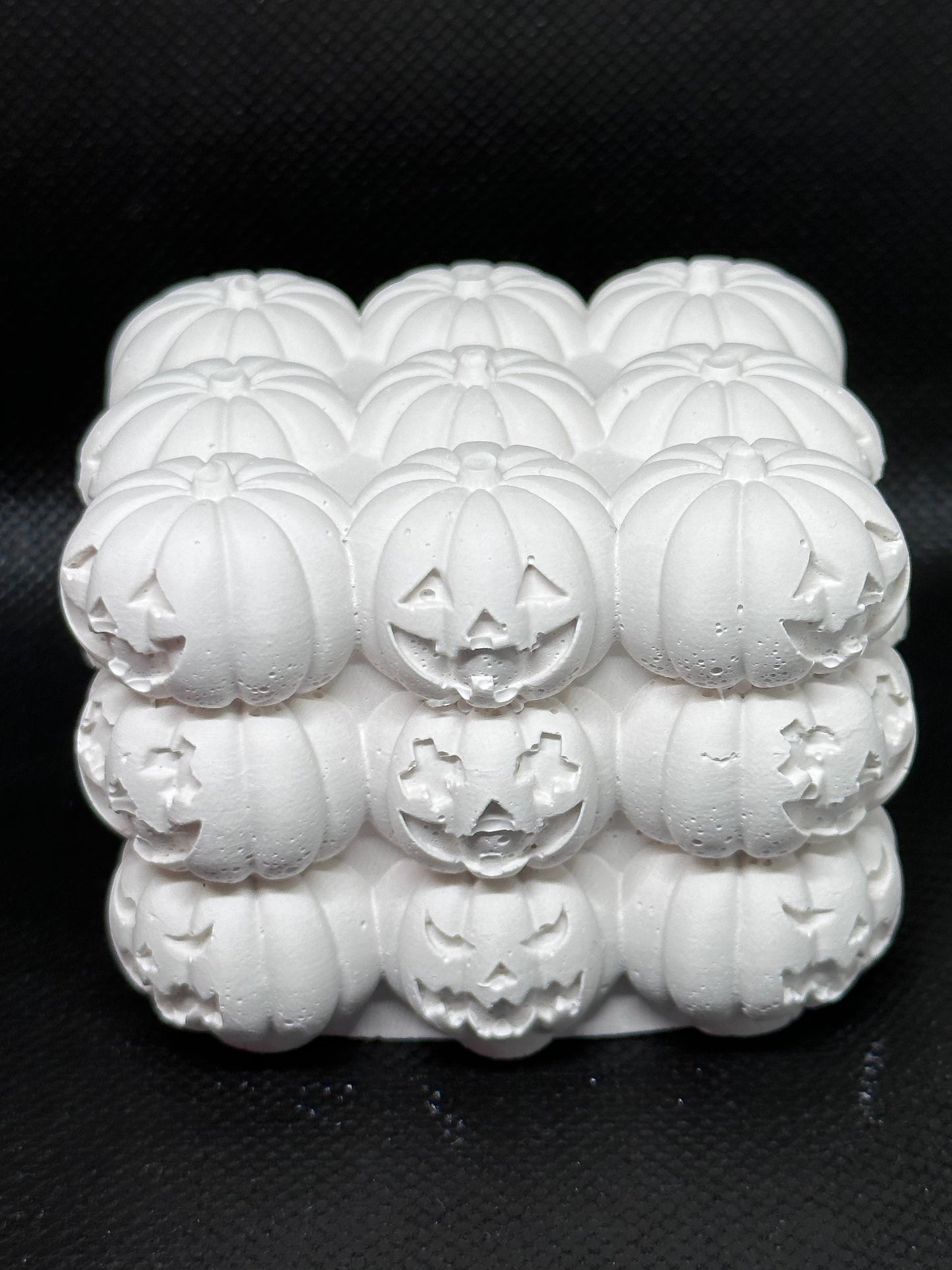 Pumpkin 3D Square Jesmonite Decor | Halloween Decor | Ornament