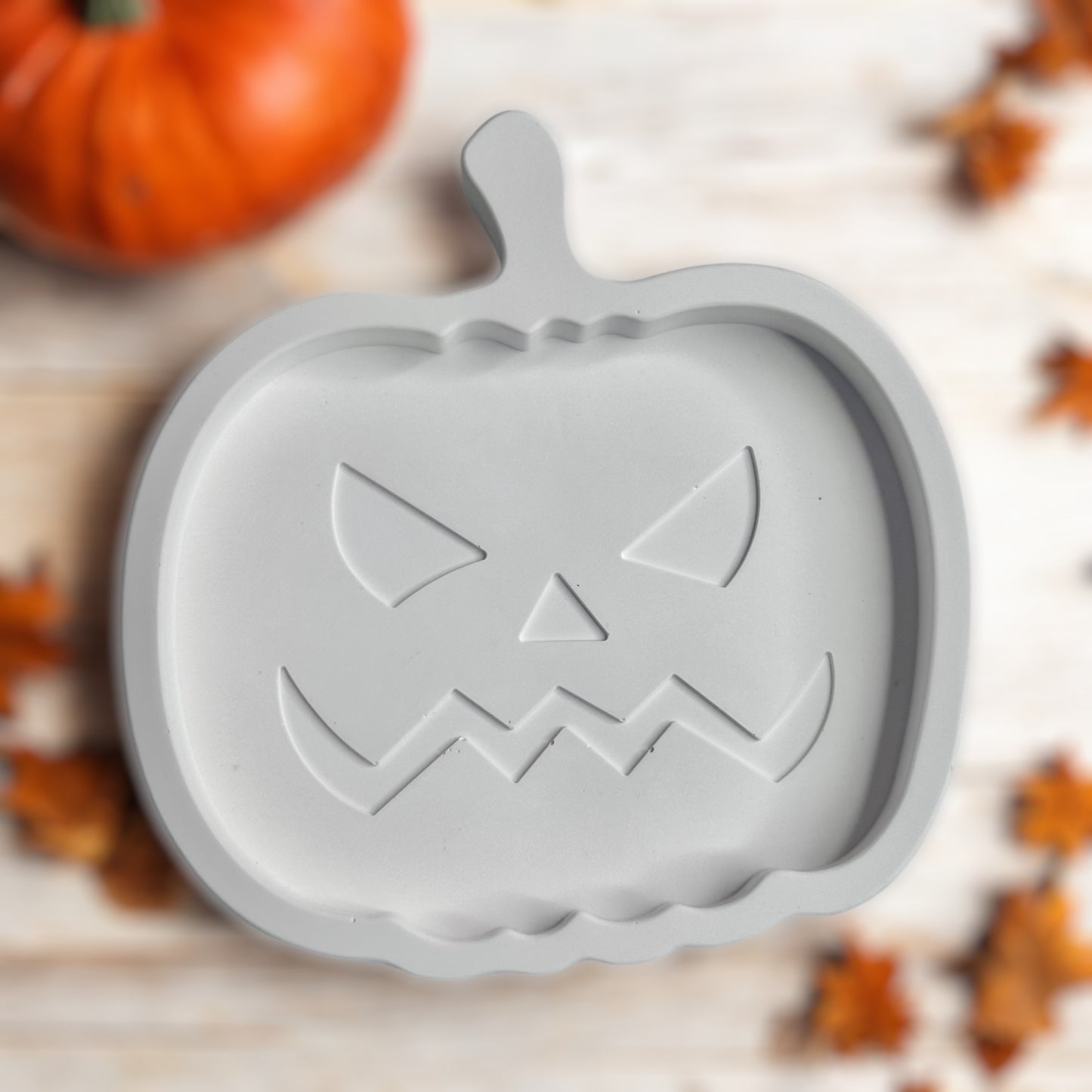 Pumpkin Face Jesmonite Trinket Tray