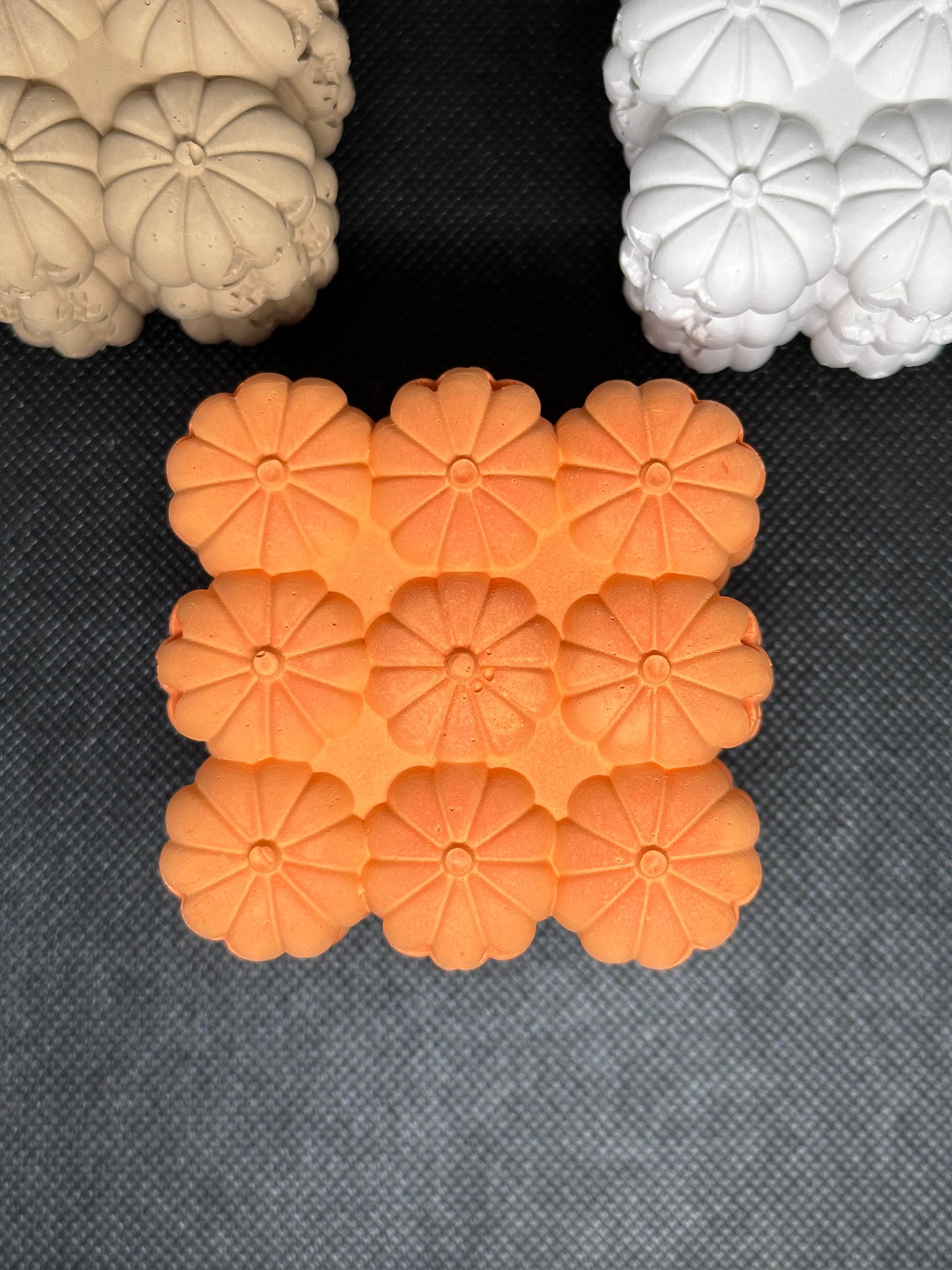 Pumpkin 3D Square Jesmonite Decor | Halloween Decor | Ornament