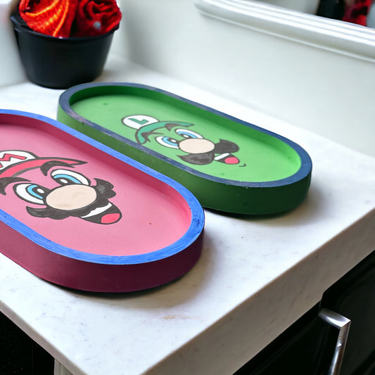 Mario & Luigi Gypsum Oval Tray