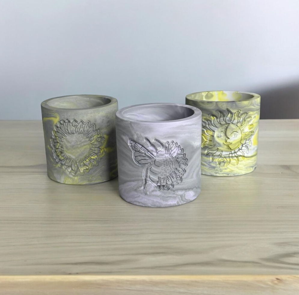 Summer Jesmonite Storage Pots