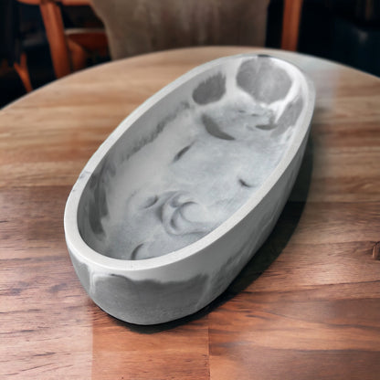 Jesmonite Gypsum Boat Trinket Tray, Home Decoration, Homeware, Flower Vase, Stationery Jar